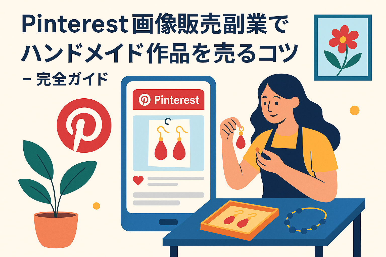 Pinterest画像販売副業でハンドメイド作品を売るコツ - 完全ガイド