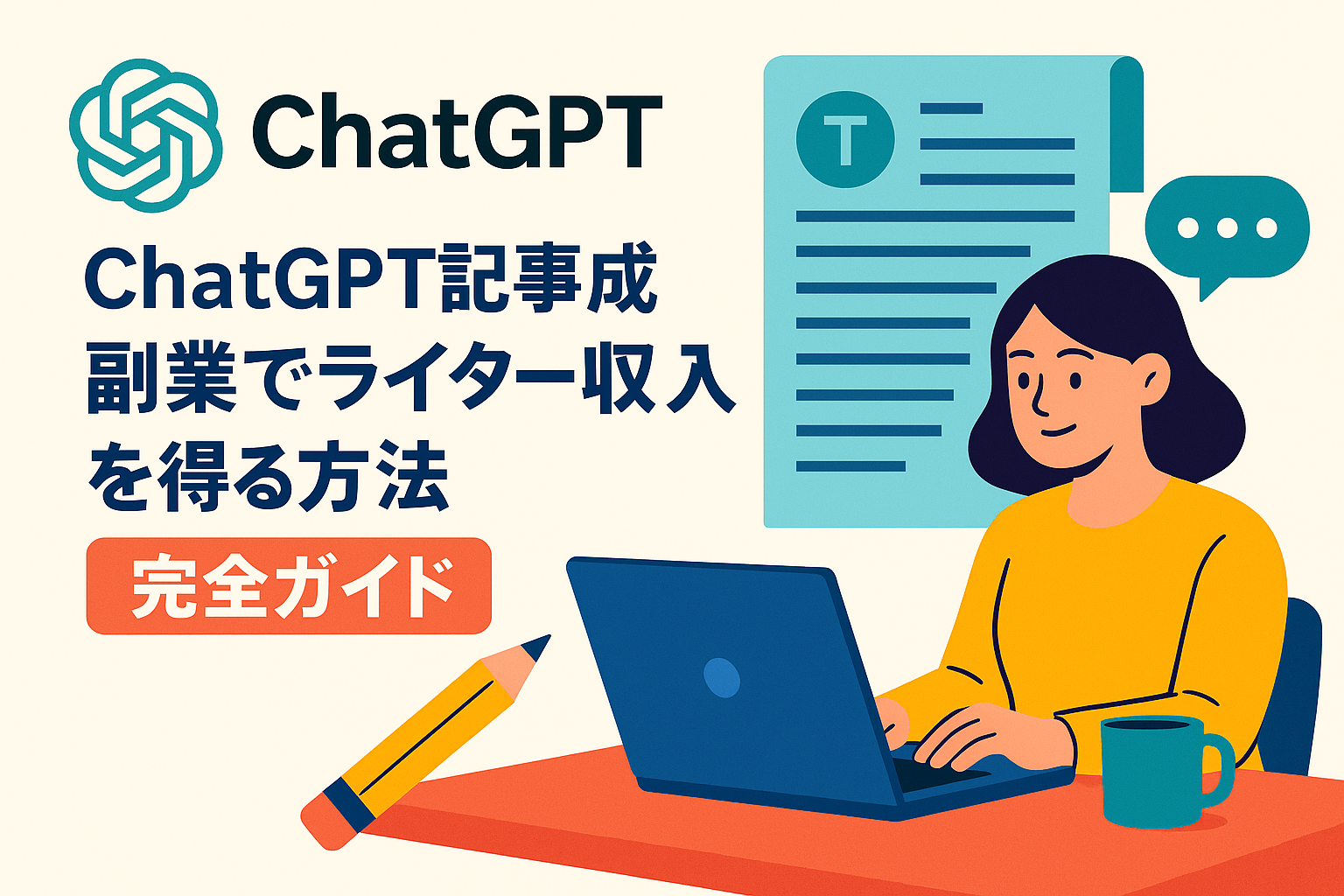 ChatGPT記事作成副業でライター収入を得る方法 - 完全ガイド