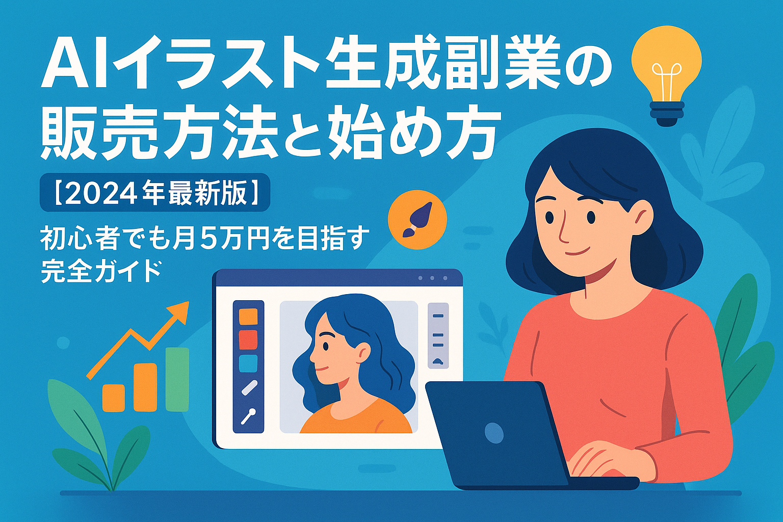 AIイラスト生成副業の販売方法と始め方【2024年最新版】初心者でも月5万円を目指す完全ガイド